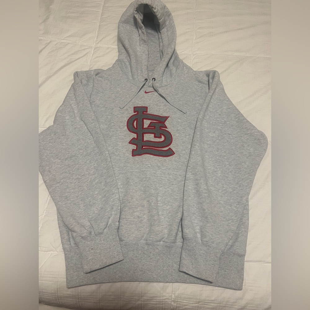 Nike Gray Hoodie with St Louis Cardinals Logo